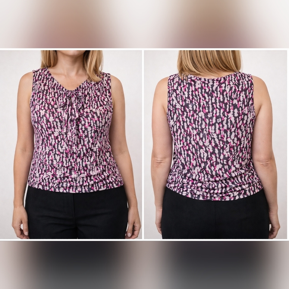 Karl‎ Lagerfeld Pink and Black Patterned Blouse